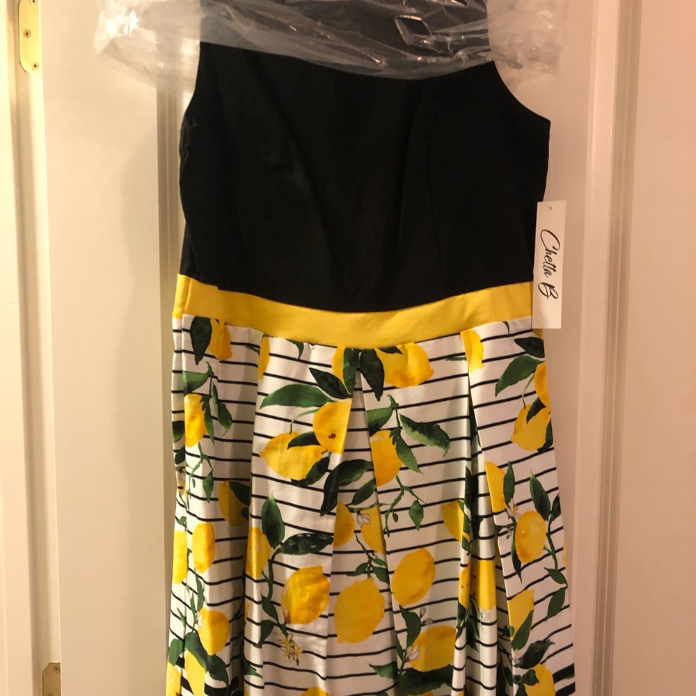 NWT Chetta B - Dress With Lemons